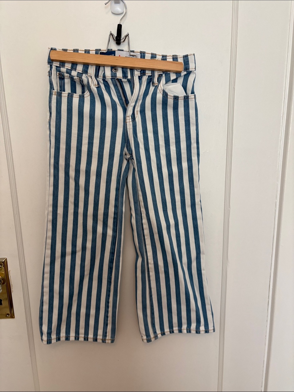 Old Navy Blue and White Striped Kids Jeans